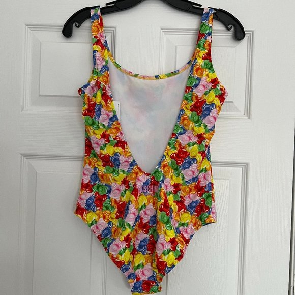 MOSCHINO Gummy Bear One-Piece Swimsuit IT 3 / US Medium 36 NWT - Picture 3 of 13